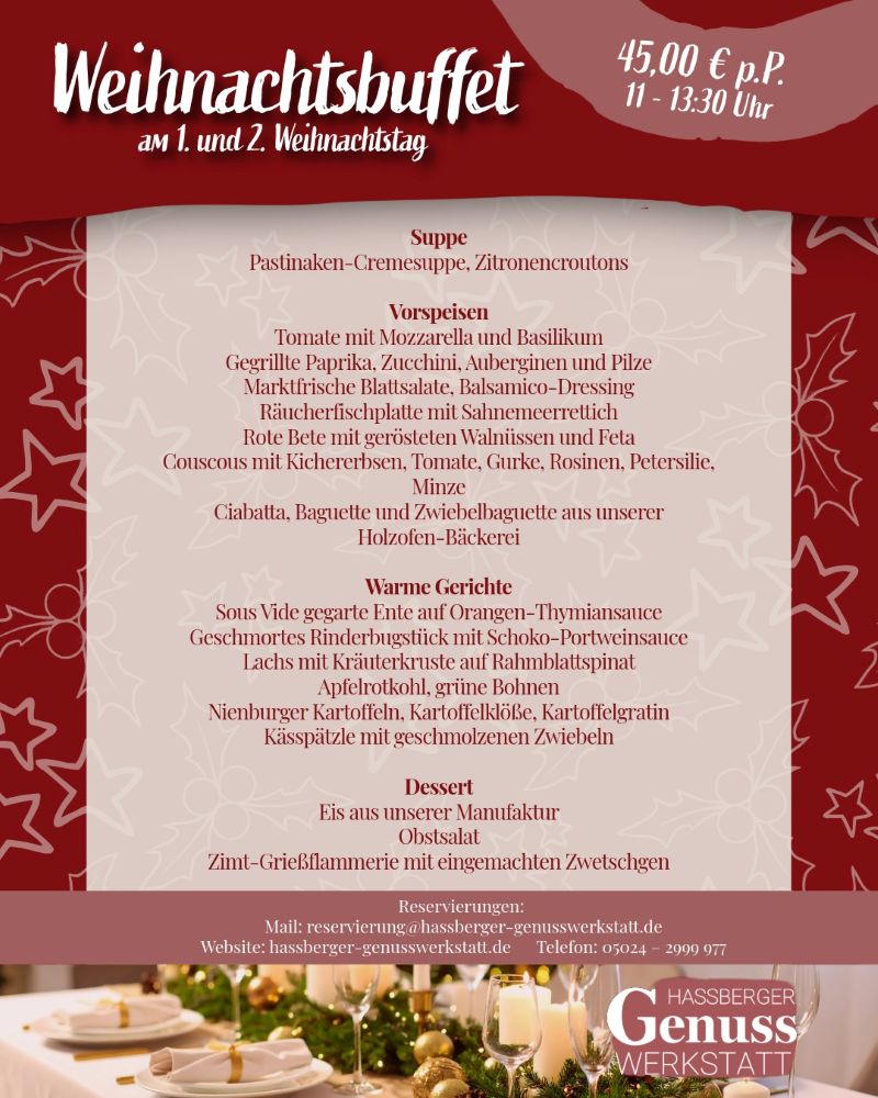 weihnachtsbuffet 2025